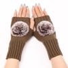 Botvotee Sleeves for Women Y2k Accessories Fingerless Gloves Arm Warmers Winter Black White Cute Knit Fashion Hands Free Gloves
