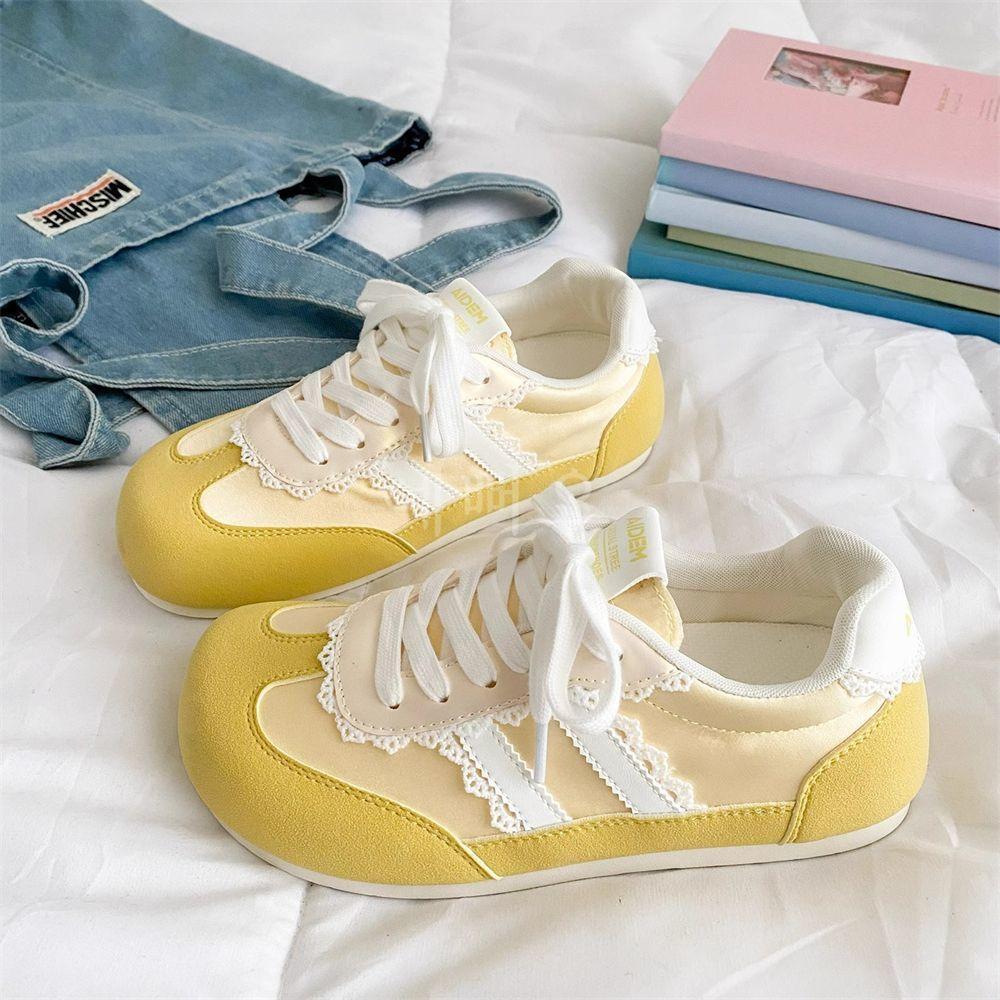 

Сладкие пуховые туфли на платформе женские 2025 новые маленькие белые туфли осенние тонкие дышащие универсальные юбка балетные тренировочные туфли 40 жёлтый