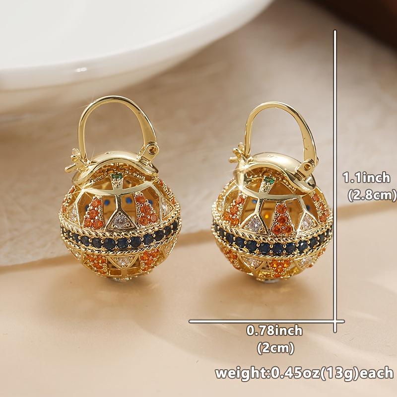 Retro Colorful Court Style Earrings - Light Luxury & Elegant Design