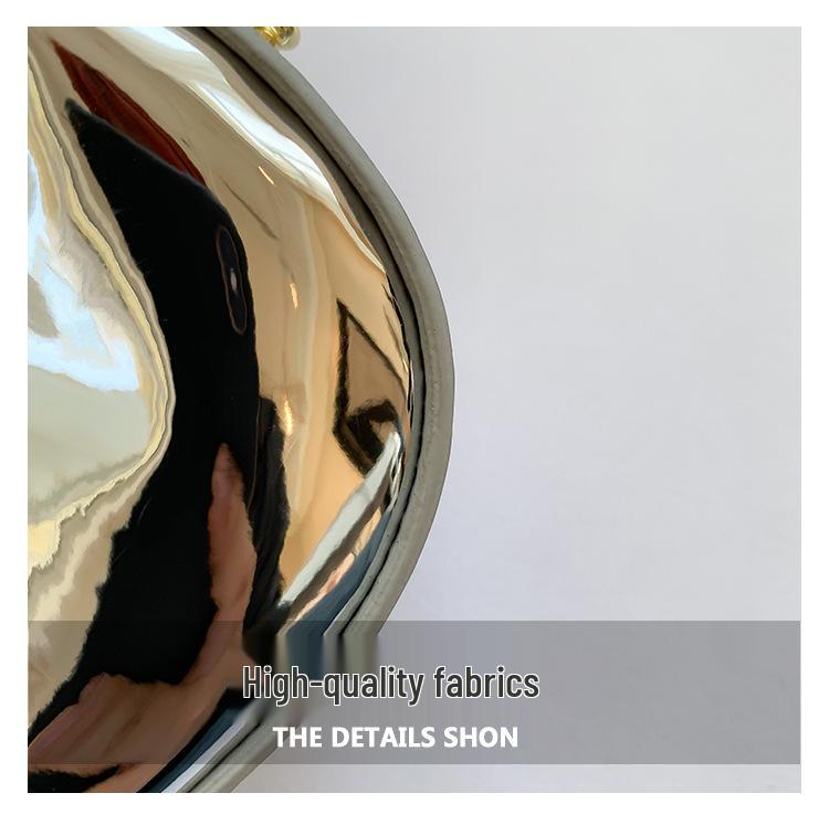 Women's Textured Crossbody Lipstick Bag: Candy Color Mini Crescent