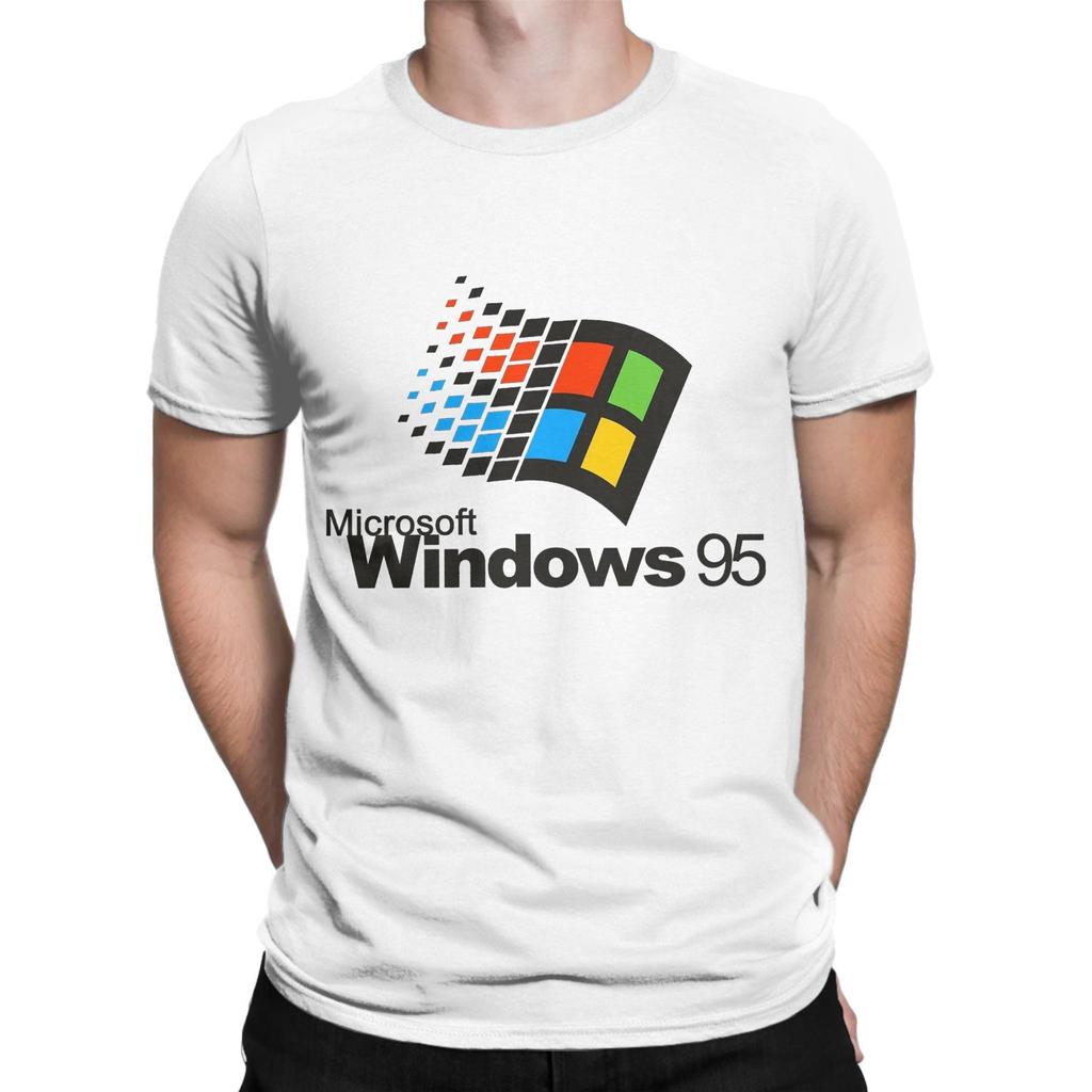 Windows 95  T Shirt Summer  Cotton T-Shirts For Men Fashion Pattern Tshirt Short Sleeve Vintage Tees