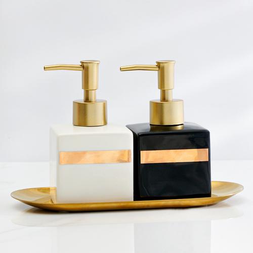 Bathroom Hand Sanitizer Soap Dispenser Gold Press Ceramic Lotion Bottle Hand Sanitizer Dispenser Bottle Bathroom Accessories