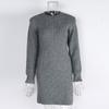 Autumn and Winter Long Sleeve Slim Fit Sexy Knitted Dress Women Fashion Round Neck Elegant Sweater Dress Woman High Waist Vintage Casual Dresses 25125