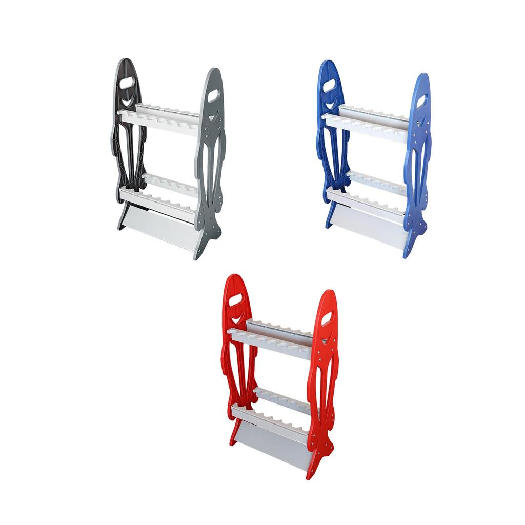 Fishing Rod Holder Bracket Store Rods Display Stand Rack Gray