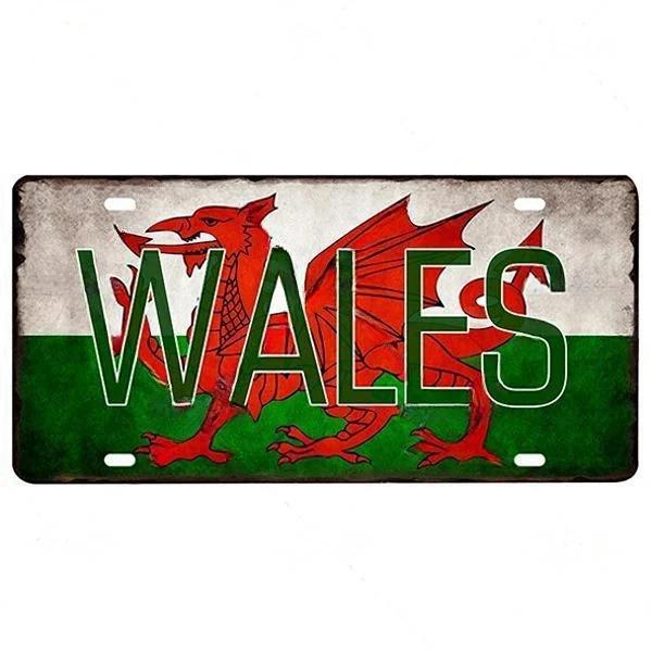 Metal Flag Sign Wall Decor 15x30 Cm Gift for Bar Cafe Office