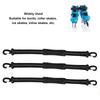3 Pcs Roller Skate Leash Nylon Ski Boots Carrier Strap Snowboard Boot Carrier Strap for Carrying Skate Shoes Black