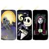 Nightmare Before Christmas PU Leather Long Zip Wallet for Women, Single Zipper Clutch Purse, Makeup Bag, Jack Skellington Print 3pcs