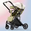Lightweight Foldable Baby Stroller, High View, Two-Way Pushing, Newborn Essential, Safe, Sit-and-Lie Design