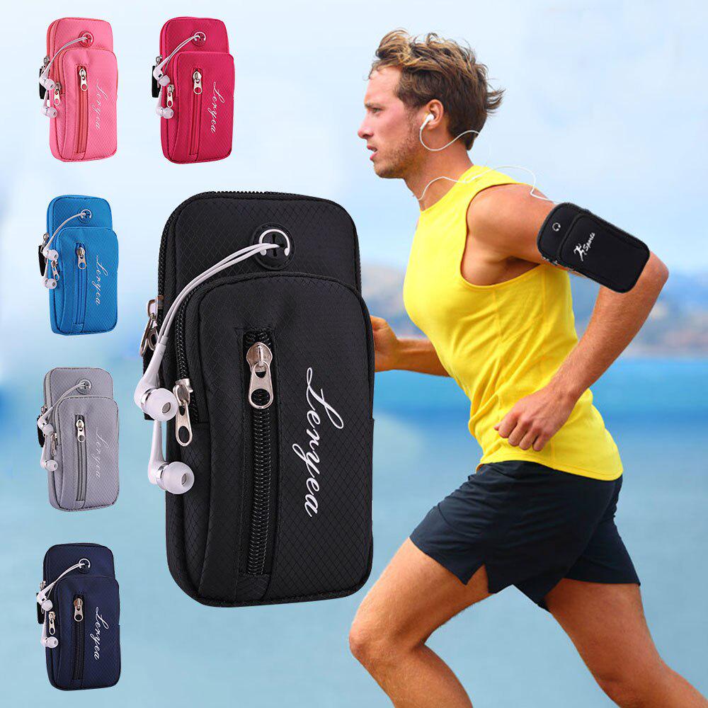 Buy Outdoor Sports Armband Waterproof Running Arm Bag with Headset Hole