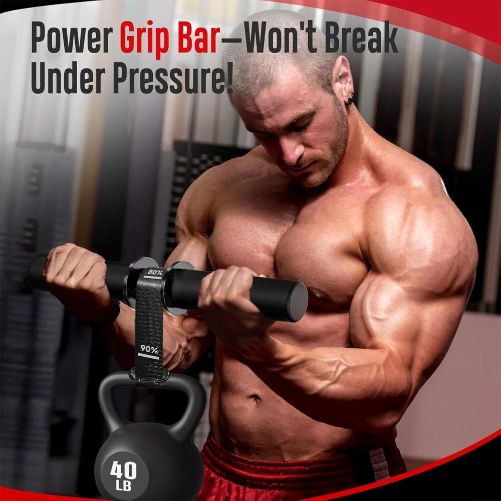 Forearm Strength Trainer Wrist Roller with Thickened Non-Slip Handle Adjustable Belt Home Workout Fitness Equipment Durable
