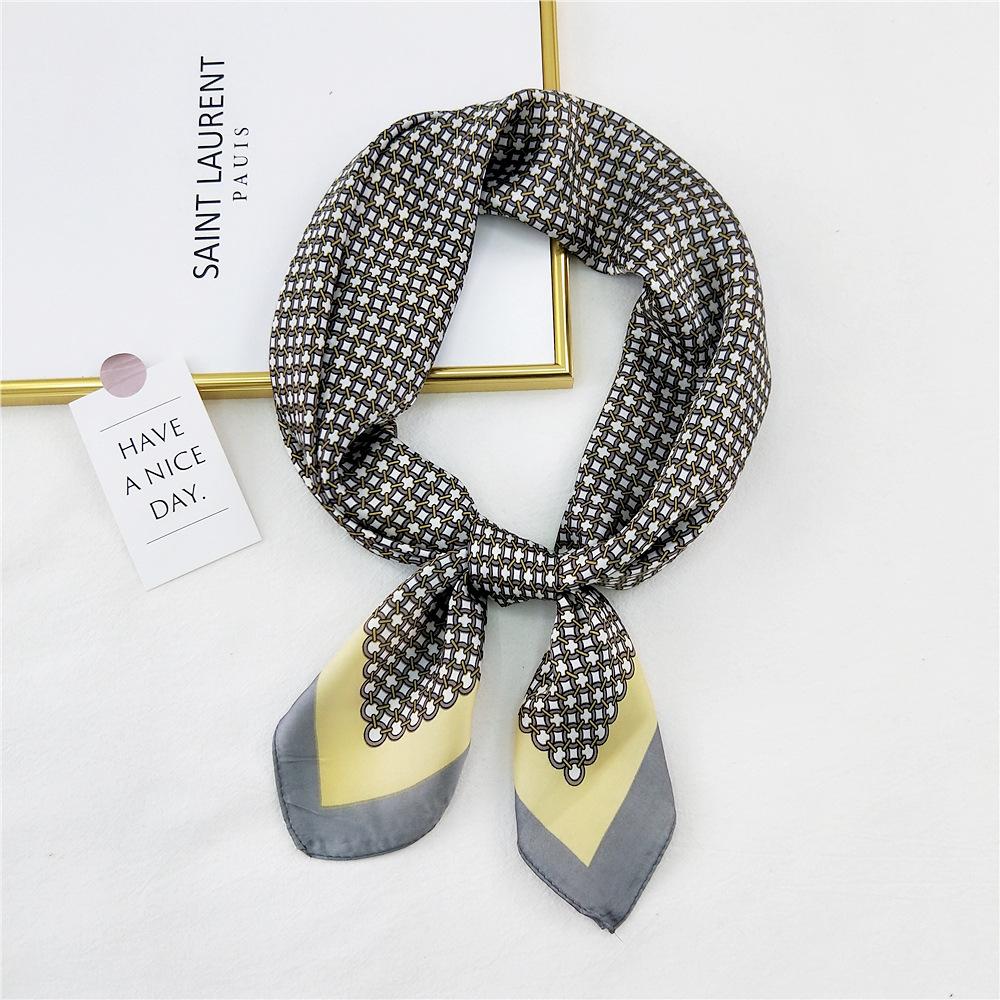 Fashion Decoration Scarf Hairband Tie Hair 70 Small Square Scarf Silk Scarf Women'S Spring And Autumn Versatile Small Scarf Professional Scarf