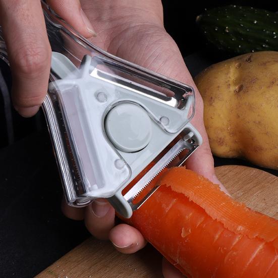 Vegetable Peeler Stainless Steel Blade Potato Shredder Tool with Ergonomic Handle Easy Switch