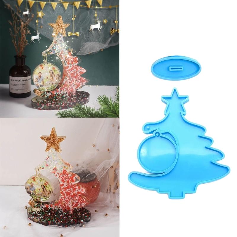 Christmas Tree Silicone Mold Epoxy Resin Mold Table Ornament Making Tool for Making Craft Decorations Easy To Clean