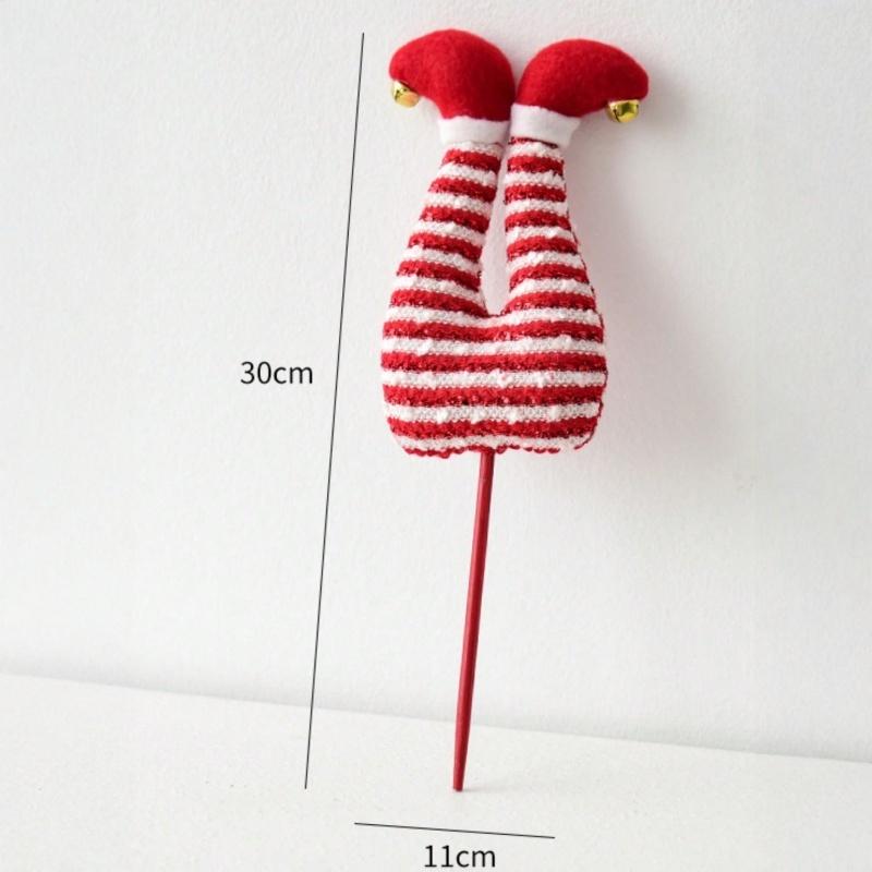 1pc  Christmas Elf Hat and Feet Ornament Hanger for  Suitable for,Room Decoration, Party Arrangement Christmas Decoration