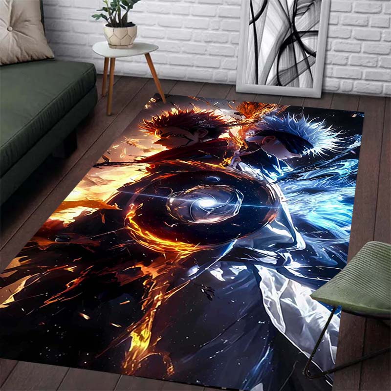 Tappeto con Bellissimo Motivo Jujutsu Kaisen - Tappeto Antiscivolo per Cucina e Esterno, Decorazione per la Casa e la Camera da Letto, Regalo di Compleanno