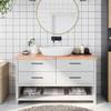 VidaXL Light Brown Bathroom Countertop 140x60x4 Cm Treated Wood 3156151