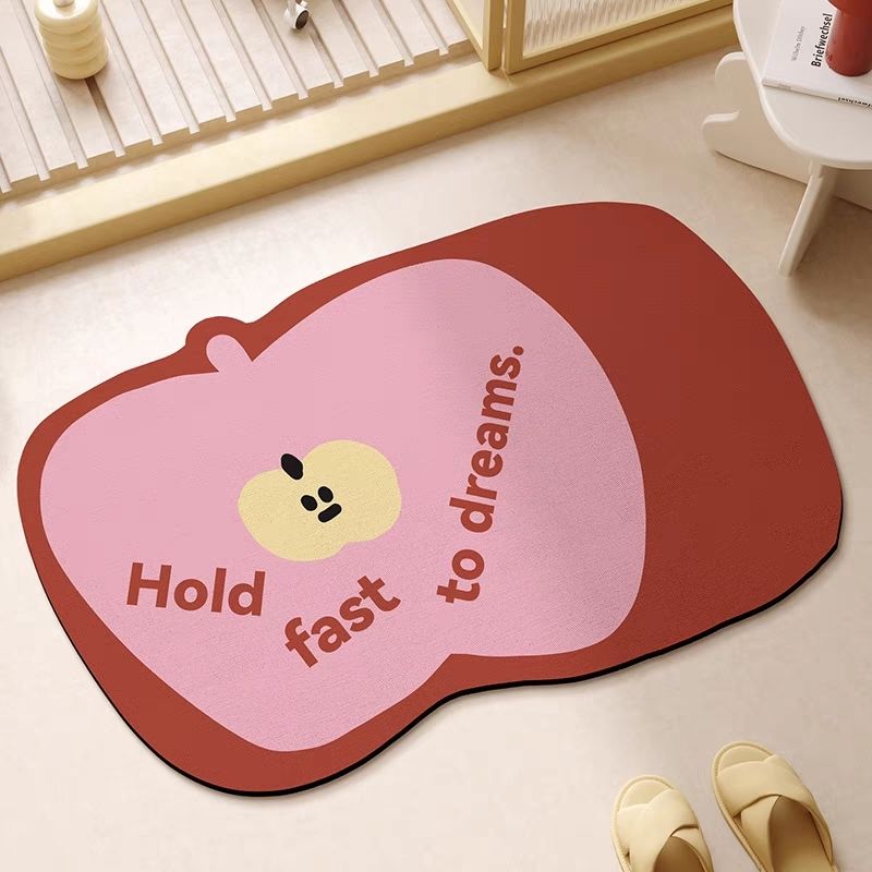 

VIKAMA INS Cozy Front Door Mats Non-slip Shower Rugs Dirt Repellent Kitchen Mats Diatomite Mud Summer Washable home decoration 40X60CM(1.3X2FT