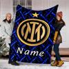 Personalized Custom Name Blanket - Inter Milan Print Design,Blanket for Sofa,Bed,Travel,Camping - Soft and Warm, Great Gift