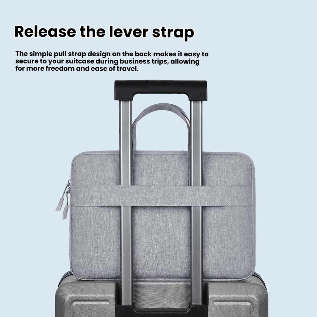 BRINCH Full-Open Laptop Bag, 12/13.3 Inch, 360*255mm, Business Lightweight Notebook Bag, Grey