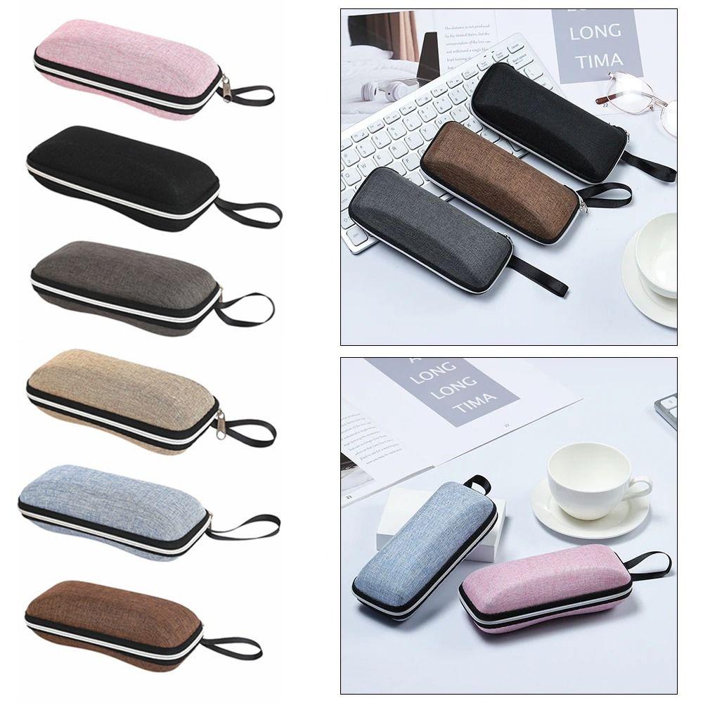 

Linen Fabrics Eyeglasses Container Zipper Glasses Container Eyeglasses Holder Eyeglasses Sleeve синій