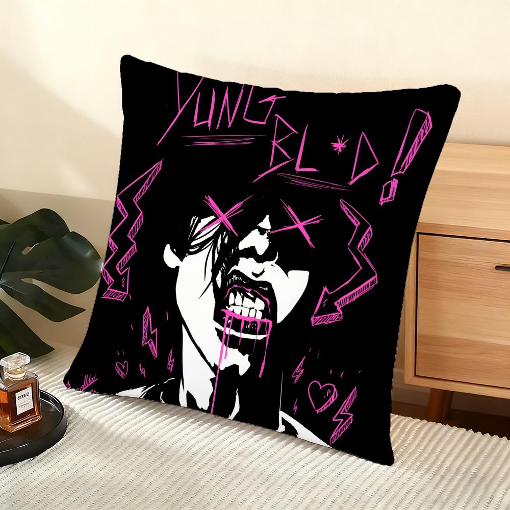 Star Y-Yungblud Cushion Cover Soft Short Plush Pillow Cover Smooth Cozy Texture Aesthetic Cushion Case Home Decor