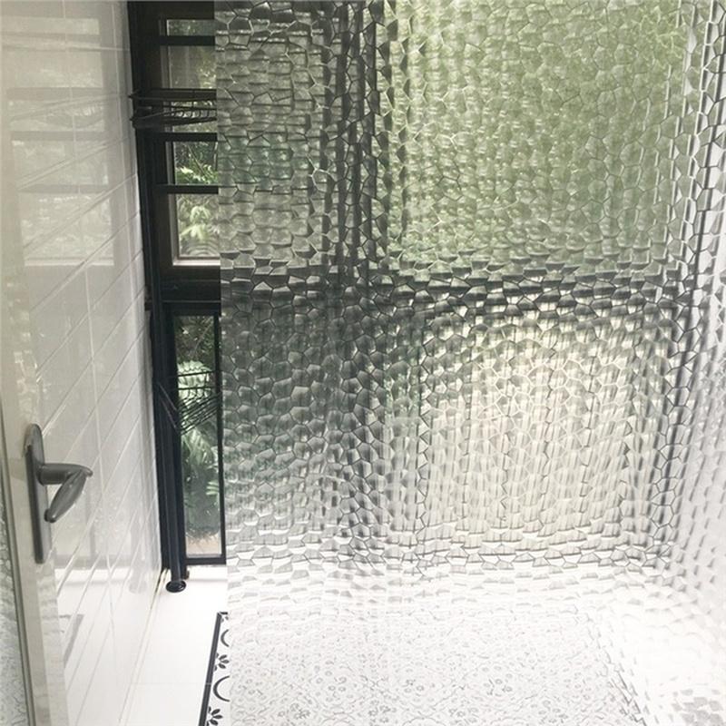 1PCS 180x180cm 3D Bathroom Bath Shower Curtain Transparent Thicker Waterproof Curtain