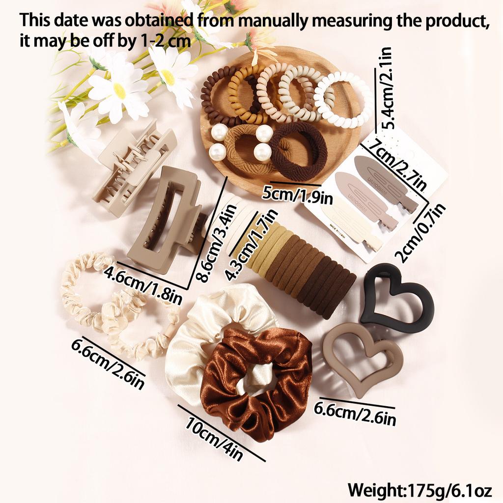 10PCS Black Coffee Large Hair Claws Elegant Acrylic Hair Clip Hairpins Barrette Crab Claw Clips Headwear For Women Girls Hair Accessories