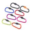 4Pcs 7.5*4.0cm D-shape Aluminum Alloy Carabiner Clips With Screw Gate Carabiners Hiking Clips EDC Outdoor Camping Equipment Hook