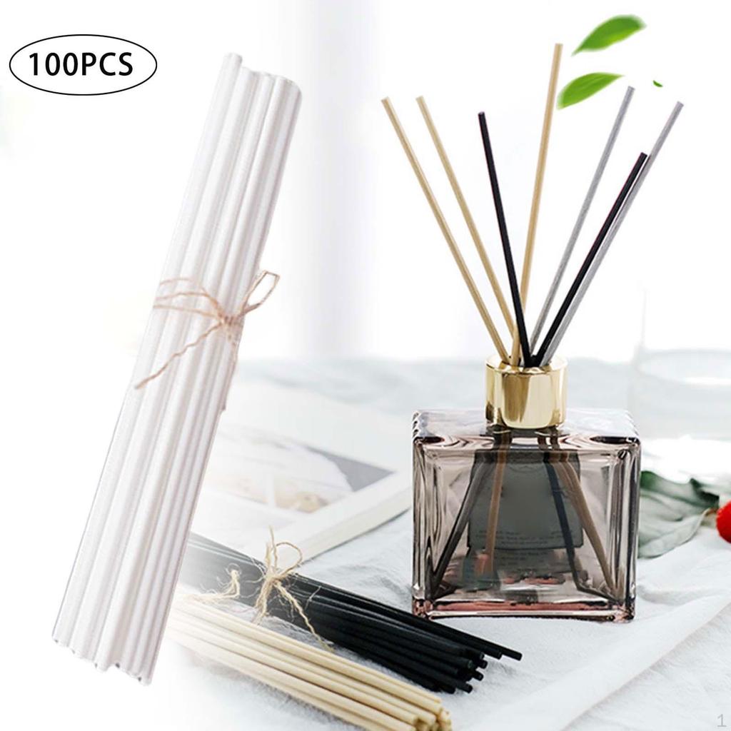 100 Count Aroma Diffuser Fiber Sticks 0.1x9.8inch Accessory for Scent Projects