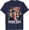 Donald J Trump 2024 Never Surrender US Flag Cool Gift Unisex T-Shirt