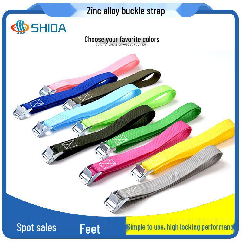 Zinc Alloy Buckle Tie-Down Strap for Luggage, Quilt, Mattress, and Cargo