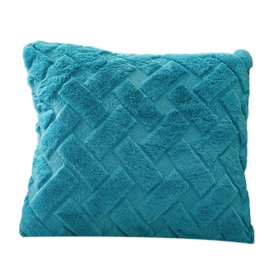 Plüsch-Kissenbezug Flauschiger Überwurf-Kissenbezug Quadratischer Kissenbezug mit verdecktem Reißverschluss für Wohnzimmer Schlafzimmer Heimbüro Dekoration