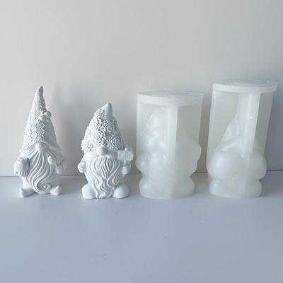 Ornement de Noël Moule à Bougie en Silicone DIY Père Noël Sans Visage Fabrication Plâtre Résine Époxy Moules à Bougie Décoration Intérieure Artisanat Cadeaux