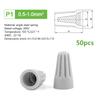 (YY)50Pcs New Fast Wire Connector P1 P2 P3 P4 P6 Electrical Insulated Twist Crimp Terminal Nut Spring End Cap Rotating Splicing