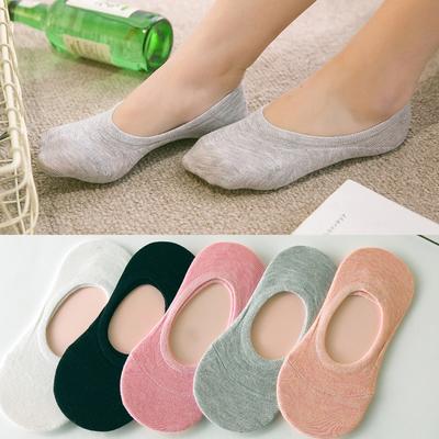Women's Summer Candy Color Silicone Light Mouth Solid Color Invisible Boat Socks