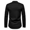 Fashion New European And American Fashion Flower Gilding Print Men's Long Sleeve Shirt