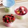 Elegant Large Washable Fruit Bowl With Pedestal - Chic, Hygienic Tabletop Organizer And Decorative Centerpiece