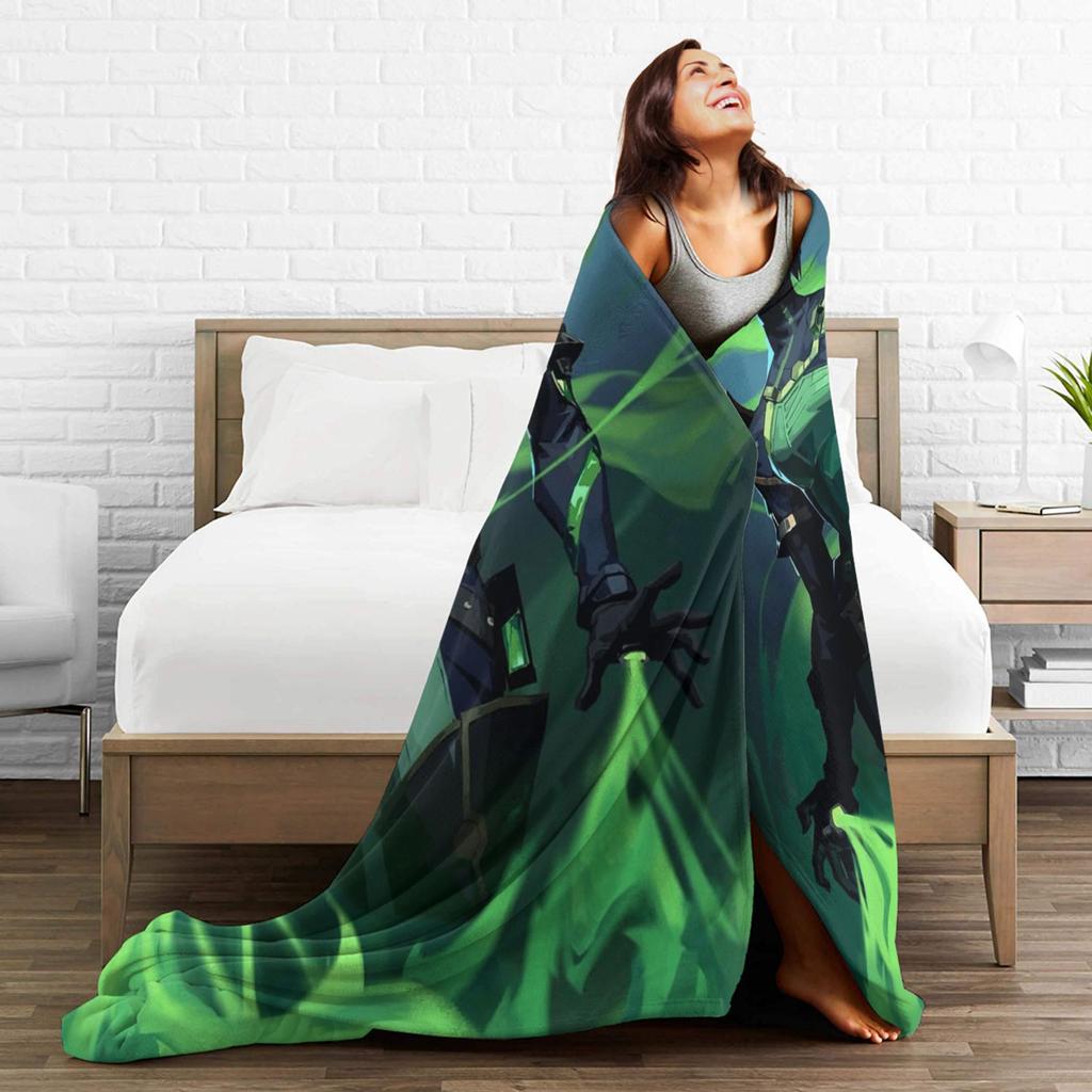 Manta de Franela Valorant Viper Invierno Cálida Suave Manta de Tiro para Niño Sofá Cama Moda Colcha Cubierta de Cama de Sofá