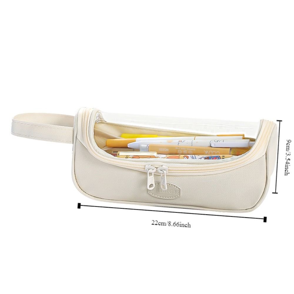 PVC Zipper Pencil Box Storage Box Transparent Pen Bag Creative Transparent Pencil Case  Stationery