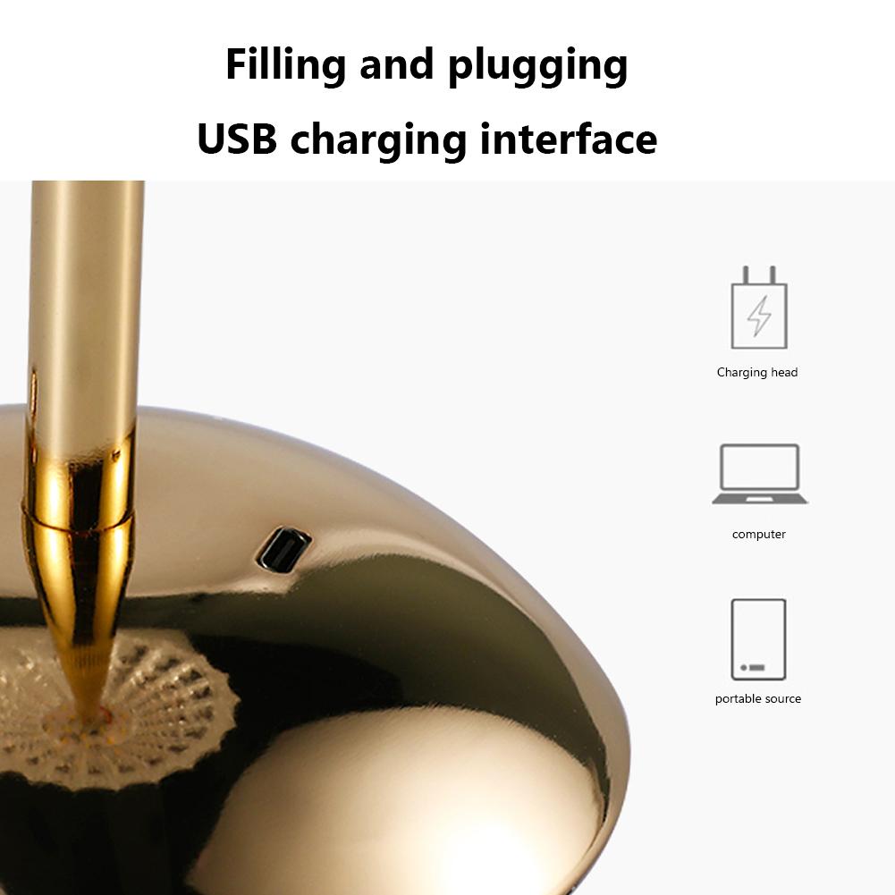 LED Elegant Table Lamp Touch Sensor Dimming Atmosphere Light Type-C Rechargeable Wireless Reading Lamp for Bar Hotel Restaurant