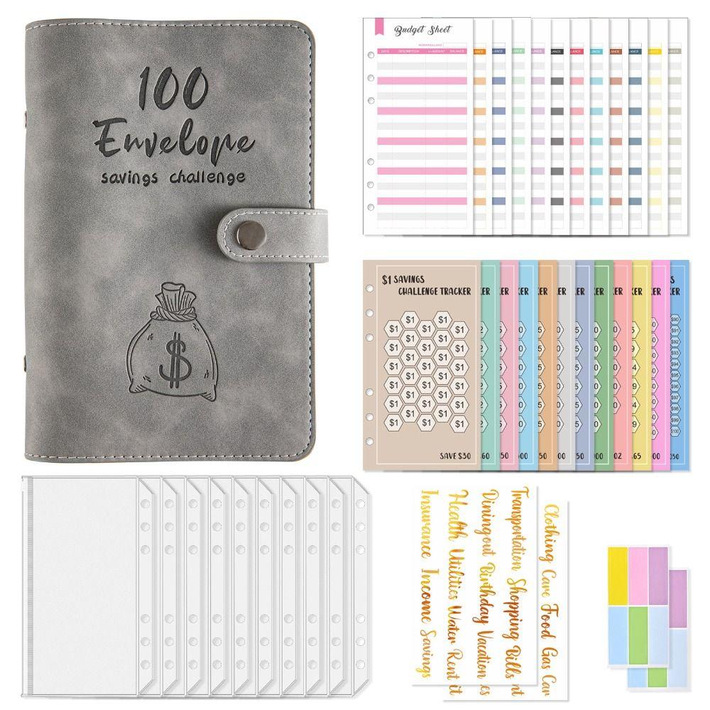 Reusable Binder Savings Book A6 Cash Stuffing Envelopes Binder