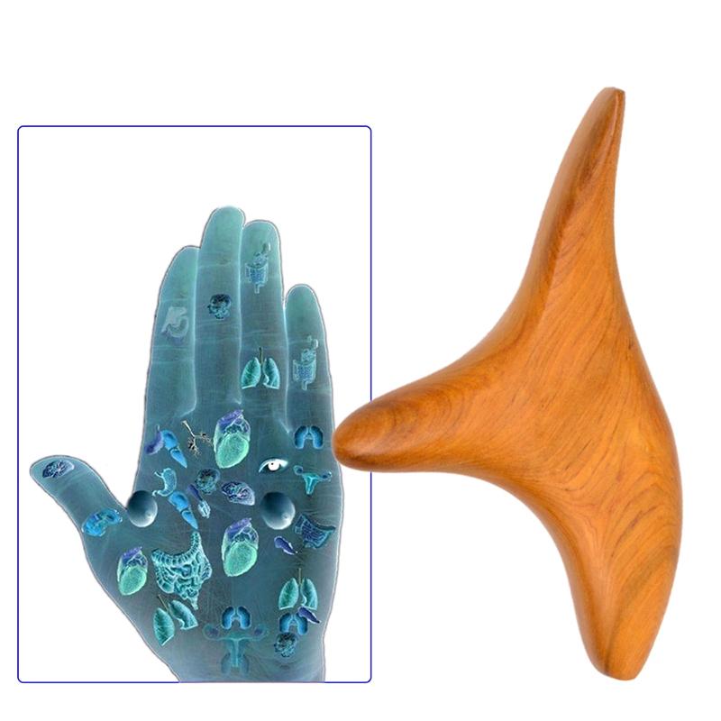 

Массажер для тела трезубец, массаж шиацу для шеи, деревянный кровообращение