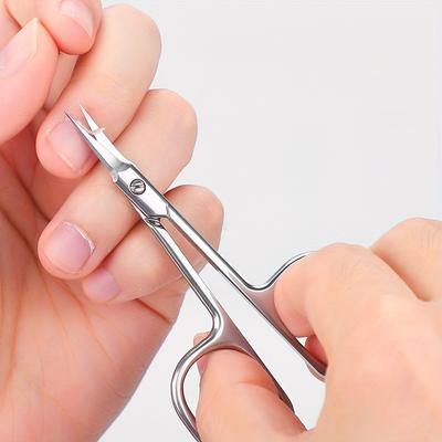 Eine Edelstahlschere für abgestorbene Haut, geeignet zum Entfernen abgestorbener Haut, zum Trimmen von Augenbrauen, falschen Wimpern und Nagelpflege-Werkzeuge für Make-up.