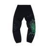 Calças Jogger de Algodão com Caimento Solto Sp5der Streetwear com Estampa de Teia Unissex Cintura Alta Cordão Elástico