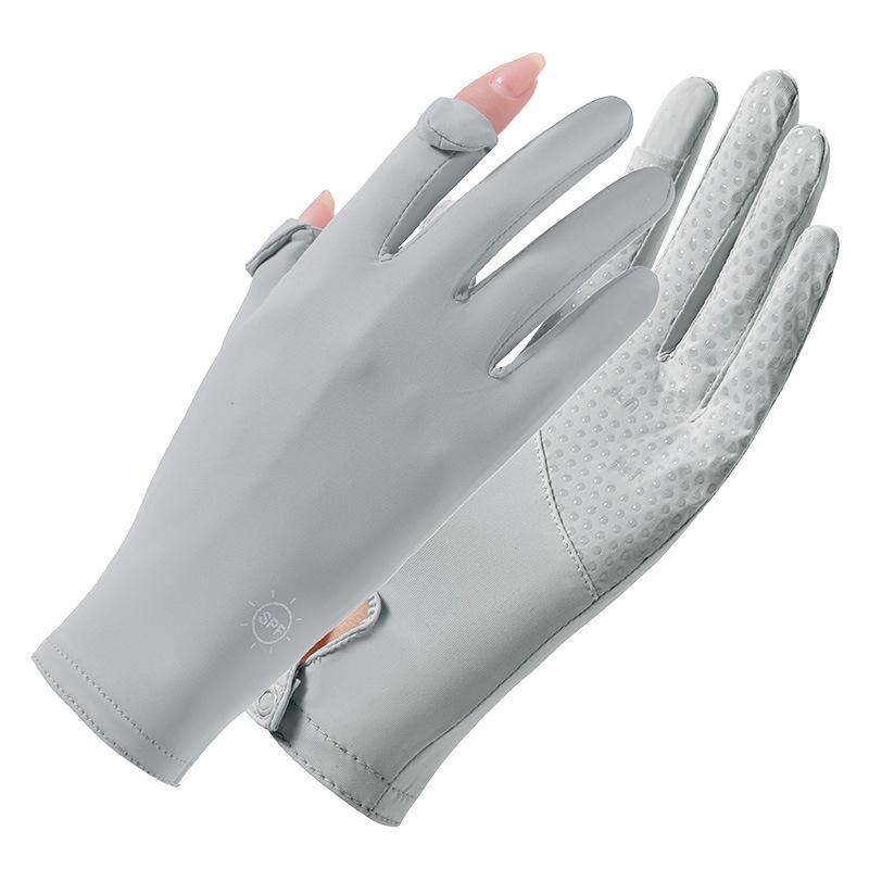 Women’s Ice Silk UV Protection Gloves, Breathable Thin Summer Gloves, Touchscreen Anti-Slip Gloves for Cycling Driving Outdoor Sports