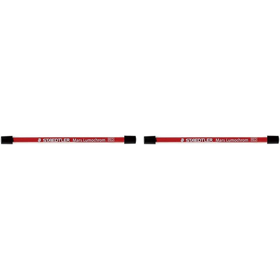 Staedtler Mars Lead Holder Refills, Red, 4 Pieces, 204-E4-2 (x2), 2mm Colored Lead, Plastic Lead, Alternative to Red Pencils, Smudge-proof,
