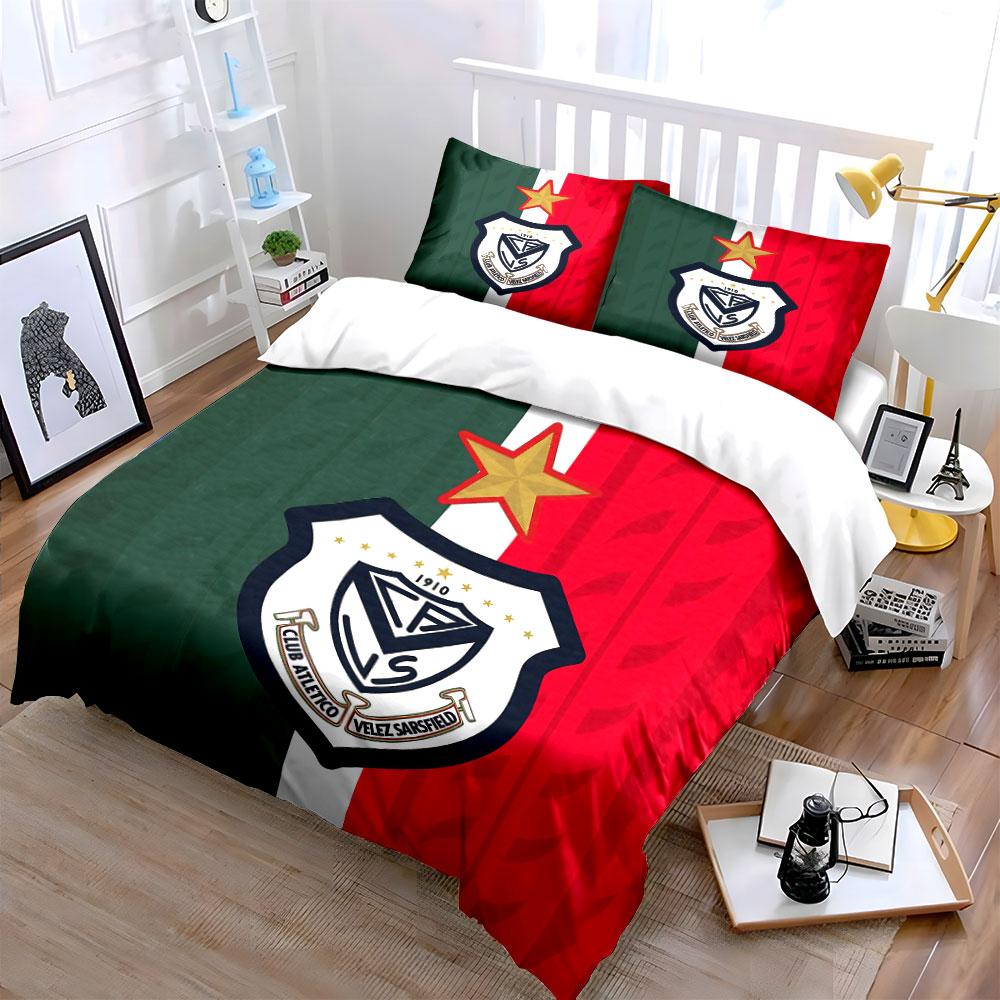 """Fußballclub Logo Bettwäsche-Set" Bettwäsche Bettbezug-Set Bettbezug Kissenbezüge"""  (1 * Bettbezug 2 * Kissenbezüge, ohne Bettdecke)