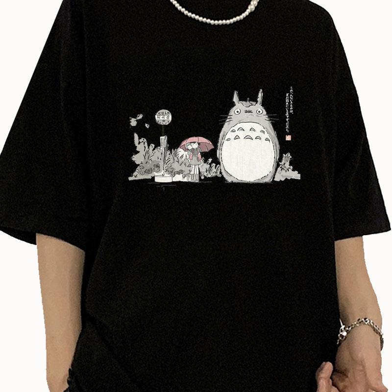 

2026 Anime Totoro Studio Ghibli T Shirt Women Harajuku Ullzang T Shirt Fashion Anime T-shirt Funny Cartoon T Shirts Top Tees Female XS