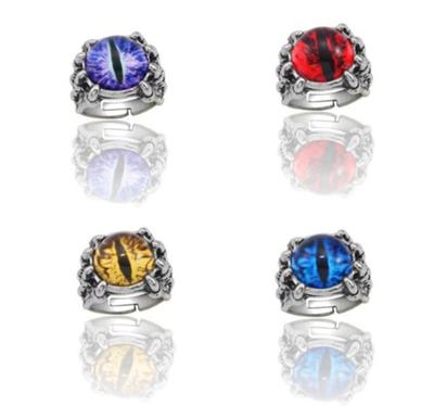 Cooler Drachenklauen-Adlerklauen-Augenring, Persönlichkeit, Punk, Teufelsauge, offener Ring, Männer und Frauen, Retro-Handschmuck