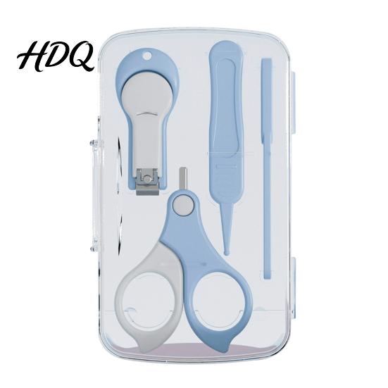 Kids Nail Clipper 4Pcs/Set Baby Kit with Clipper Scissors Tweezers File Trimmer Storage Case Manicure Pedicure Grooming Tools Kit for
